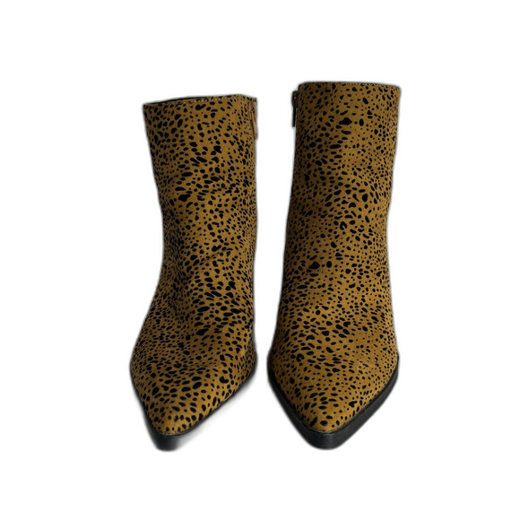altar'd state Leopard Print Ankle Boots Womens Pointed Toe Block Heel Size 9 - Picture 5 of 11